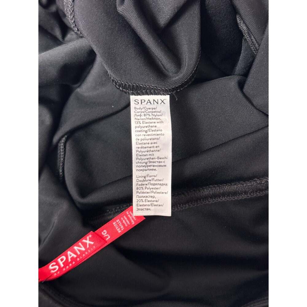 SPANX Leggings Large Womens Black High Rise Faux Leather - Picture 7 of 7
